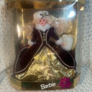 1996 Christmas edition Barbie Elegant Velvet and Gold Doll